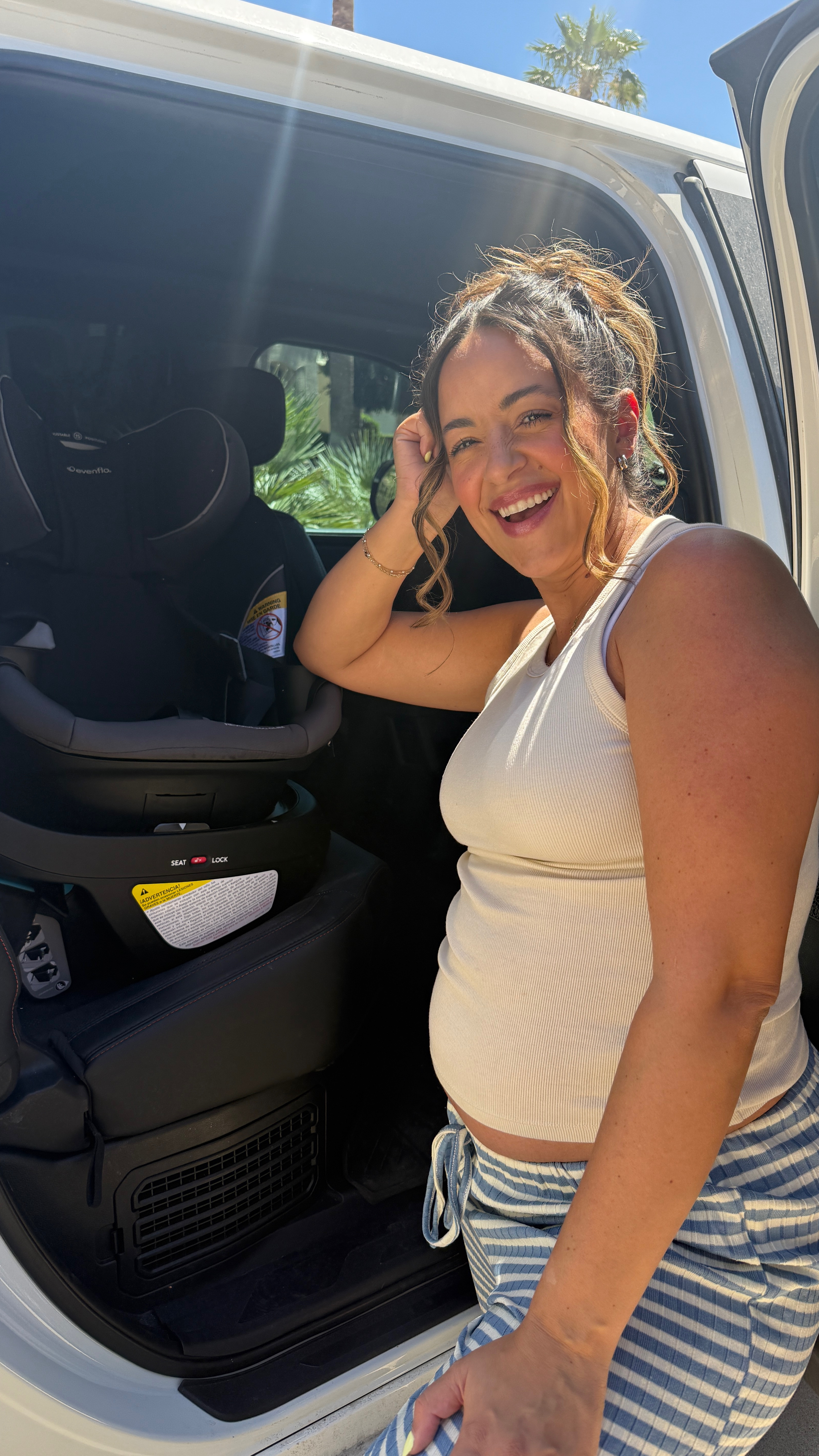 #ad entering my prepped era a little early 🤍we added the @Evenflobaby Revolve360 Slim from @target to Taz’s car to save space for baby on the way and to make things easier down the line.
Anddd PSA, if you’ve been thinking about upgrading, Target’s car seat trade-in event is happening 4/19–5/2! Just bring in your old car seat to be recycled + get 20% off a new Evenflo car seat, stroller, or travel system. Valid through May 16! #TargetPartner #targetbaby #target #evenflobaby 

#LTKmomlife #LTKBump #LTKBaby