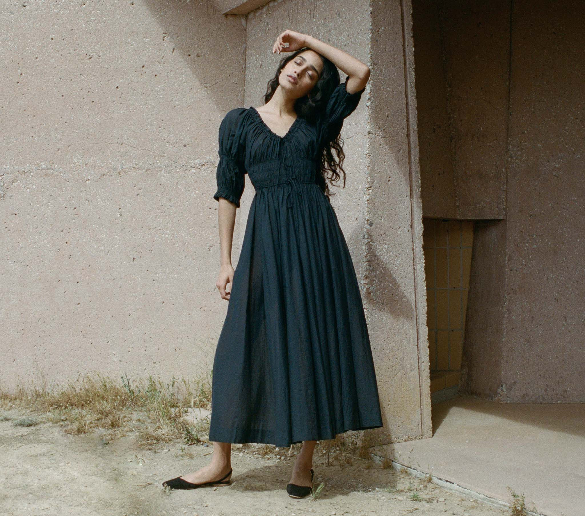 Ischia Dress - Navy | DÔEN | DOEN