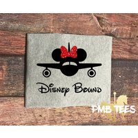 Disney Bound  Surprise Disney Trip  Disney Shirt  First Trip to Disney  Kids Disney Shirt  Minnie Mouse Shirt  Minnie Mouse  Plane | Etsy (US)