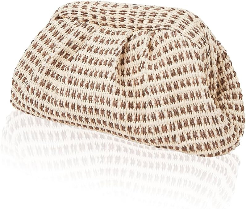 YYIHER Straw Clutch Bags for Women, Straw Shoulder Bag Woven Beach Bags 2026 Summer Purse Houndst... | Amazon (US)