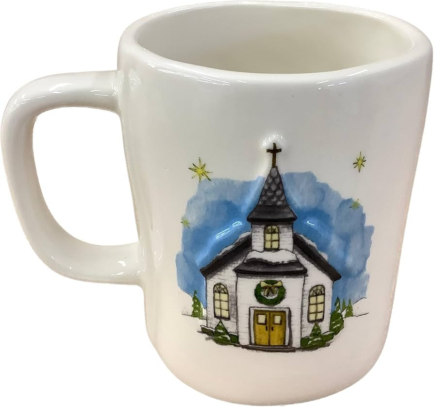 Rae Dunn by Magenta Christmas Ceramic Coffee Tea Mug, Oh Holy Night with Church Scene | Amazon (US)