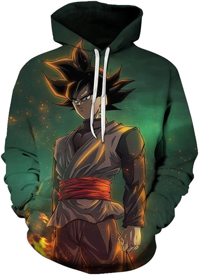 3D Printed Dragon Ball Z Pocket Long Sleeve Hoodie Goku Pullovers Hooded | Amazon (US)