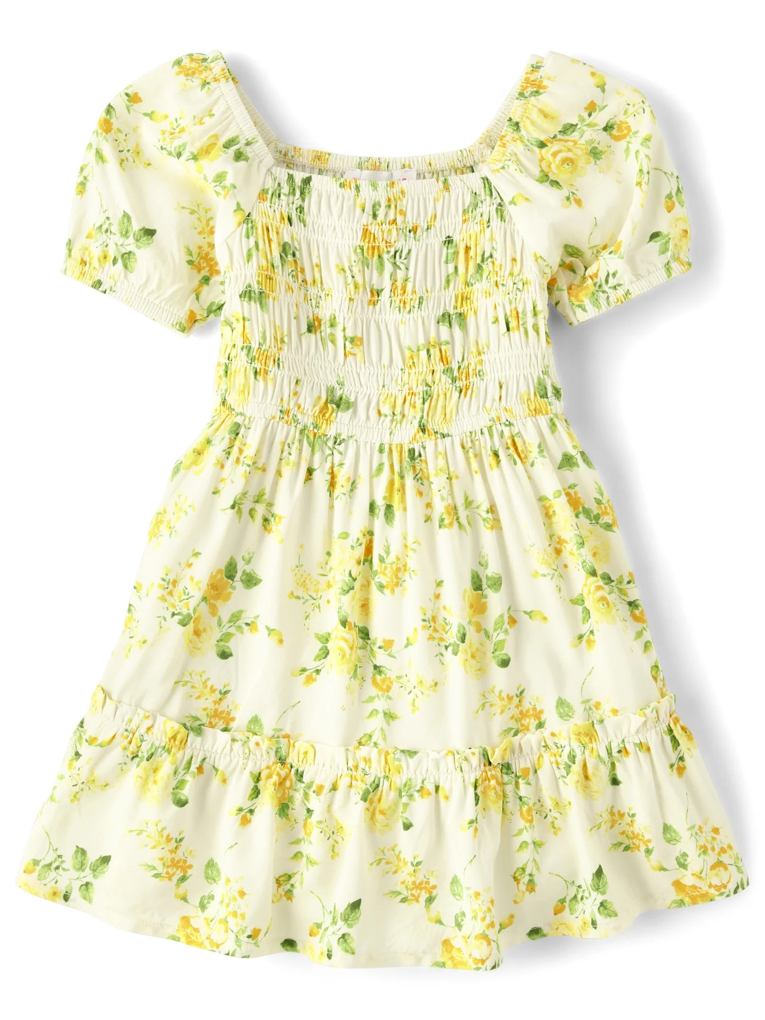 The Children's Place Baby Toddler Girls Short Sleeve Ruffle Dress, Sizes 6M-5T | Walmart (US)