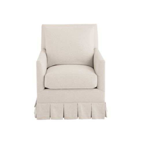 Suzanne Kasler Club Swivel Glider with Box Pleat Skirt | Ballard Designs, Inc.