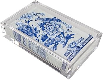 Caspari Blue & White Paper Guest Towel Napkins - Two Packs of 15 | Amazon (US)