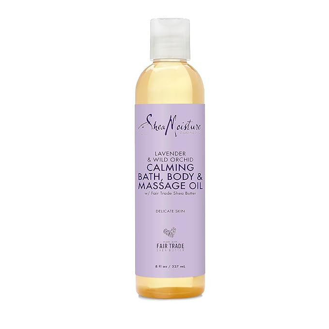 SheaMoisture Bath, Body and Massage Oil Lavender Wild Orchid Calming Moisturizer for Sensitive Sk... | Amazon (US)