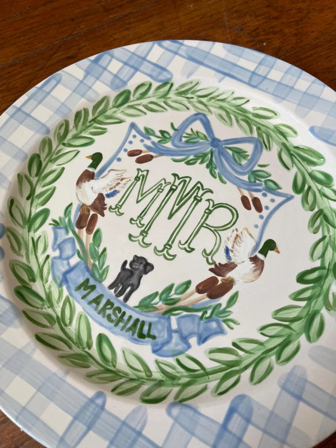 Monogram Mallard Crest Plate-11” Woodland Series | Etsy (US)