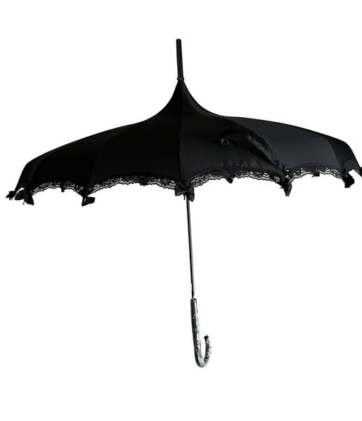Black Lace and Bows Umbrella | UniqueVintage