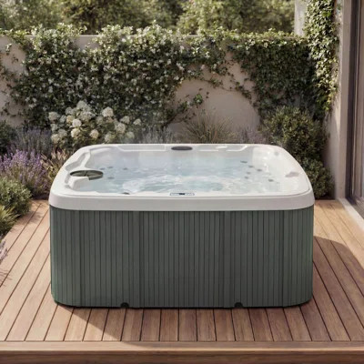 Lifesmart Spas LS450DX 110 Volt 7-Person 22-Jet Square Plug and Play Hot Tub with Ozonator | Wayfair North America