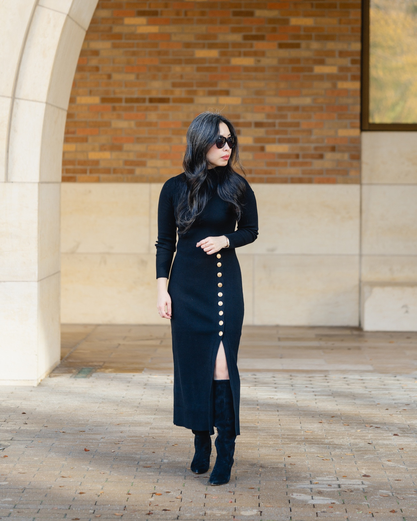 {#newpost} first post of 2025! 🤗 on the blog talking about all the thingsss! this @sezane harper dress (sized down to an XS and the length is perfect for someone who is 5'2") with the prettiest gold button details! a great work dress since the slit isn't too high  💯 // also sat down and reflected on turning 40 and 2024 (it's a sappy one) 🫠 details on jannadoan.com // #gifted shop this post via link in bio ✌️ {01.06.25}

🙏  thank you for shopping my links!
📷: @janeyunphoto 

.
.
.
.
.
.
#texasblogger #austinblogger #atxblogger #personalstyle #igstyle #flashesofdelight #ootdshare #ootd #wiw #lookbook #fashiondaily #styleinspo #petitestyle #asianblogger #fashiongram #instastyle #liketkit #sezane #sezanelovers #knitdress #sweaterdress #longsleevedress #winterstyle #chic #workstyle #workinspo

#LTKOver40 #LTKWorkwear