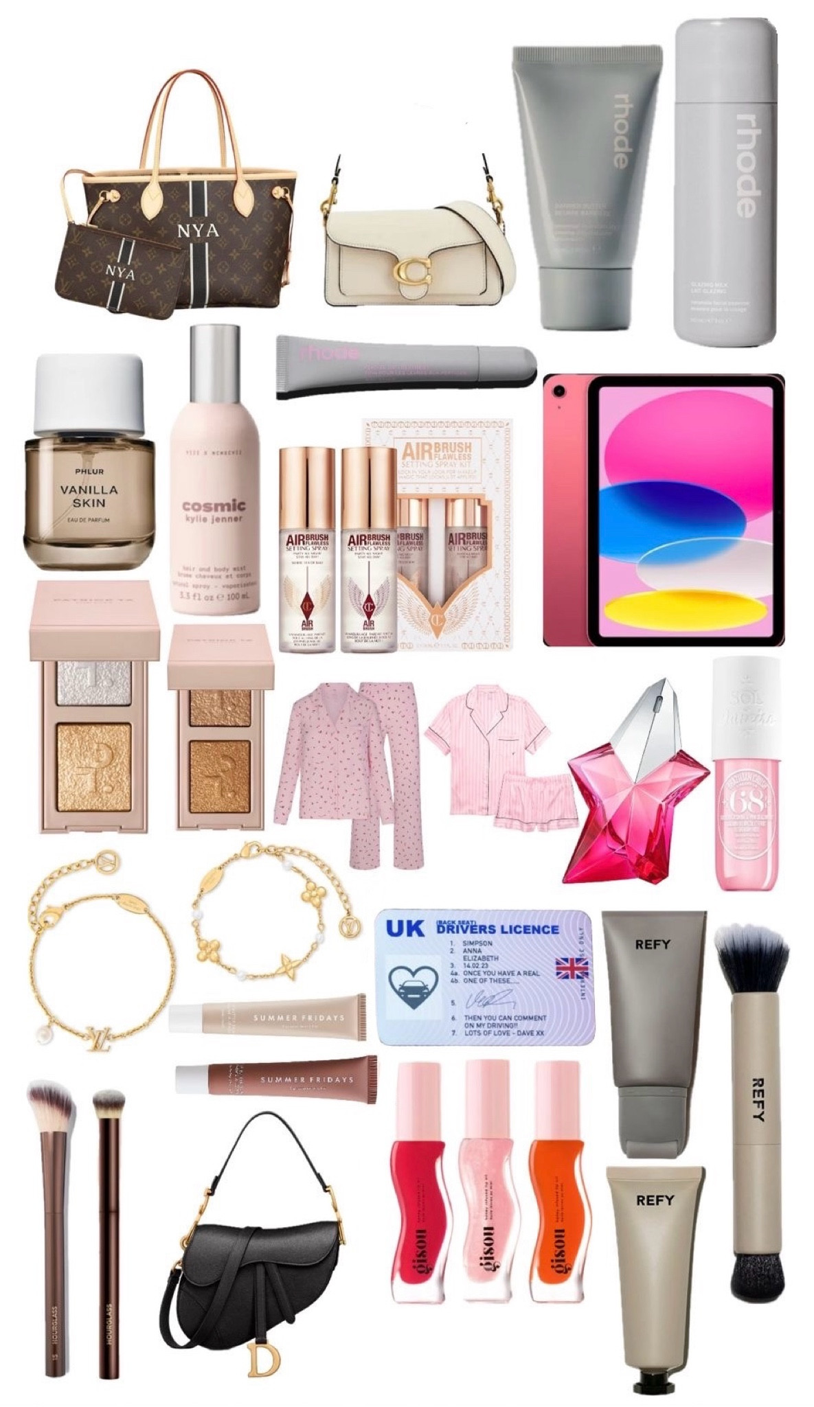 What’s on my Christmas list 🫶🫧🎀🎄

Phlur, Summer Fridays, Louis Vuitton, Mugler, Sol de Janerio, Apple iPad, Hourglass, Refy, Kylie Cosmetics 

 #LTKluxury #LTKgiftguide #LTKuk
