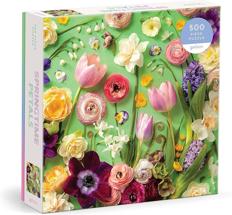 Galison Springtime Petals – Julie Seabrook Ream 500 Piece Puzzle Featuring A Variety of Flowers... | Amazon (US)