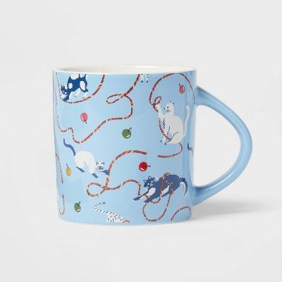 16oz Stoneware Meowy Christmas Mug - Wondershop™ | Target