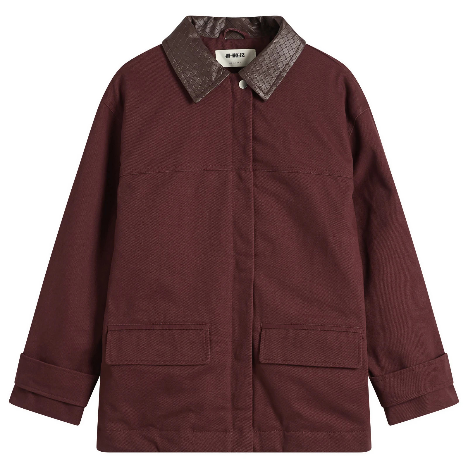 4th & Reckless Women's Sutton Shacket Burgundy | END. Clothing