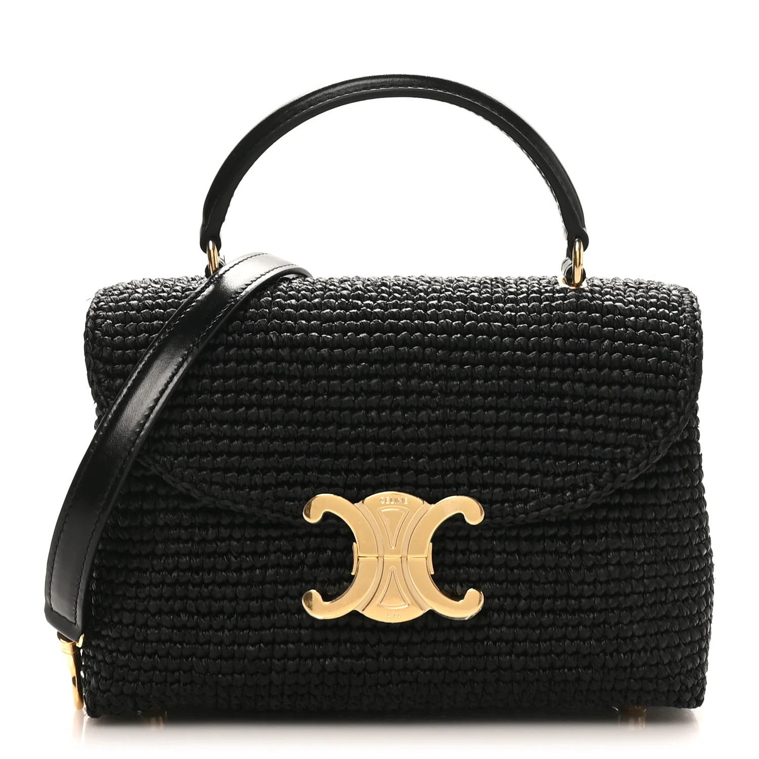 Raffia Calfskin Teen Nino Black | FASHIONPHILE (US)