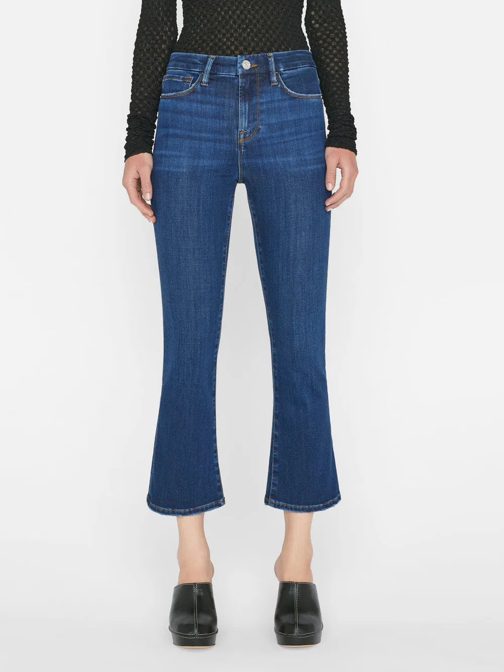 Le Crop Mini Boot  in  Majesty | Frame Denim