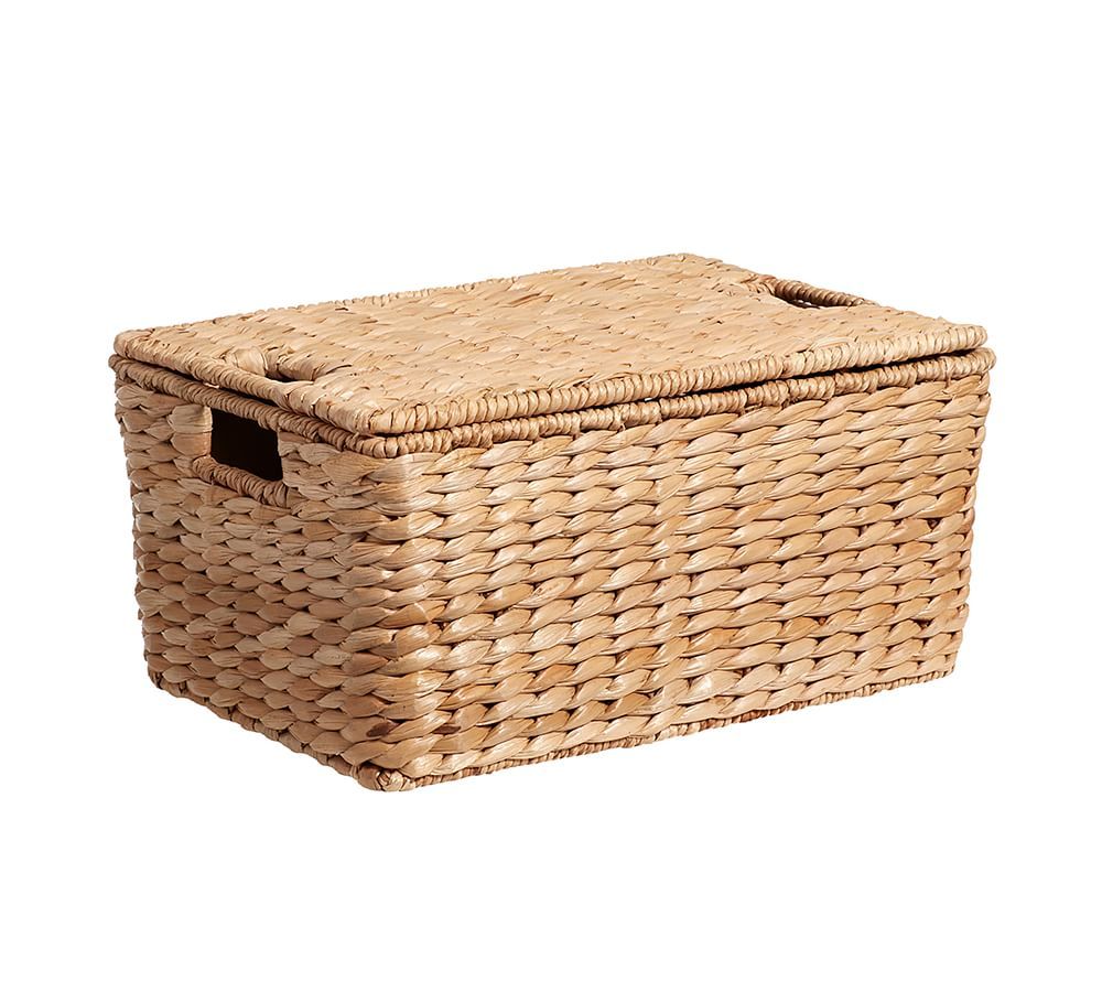 Seagrass Lidded Basket, Medium - Savannah | Pottery Barn (US)