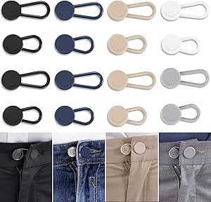 YUANHANG Pants Waist Button Extender: 16Pcs Button Extenders for Jeans - Women Men Pants Waist Ex... | Amazon (US)