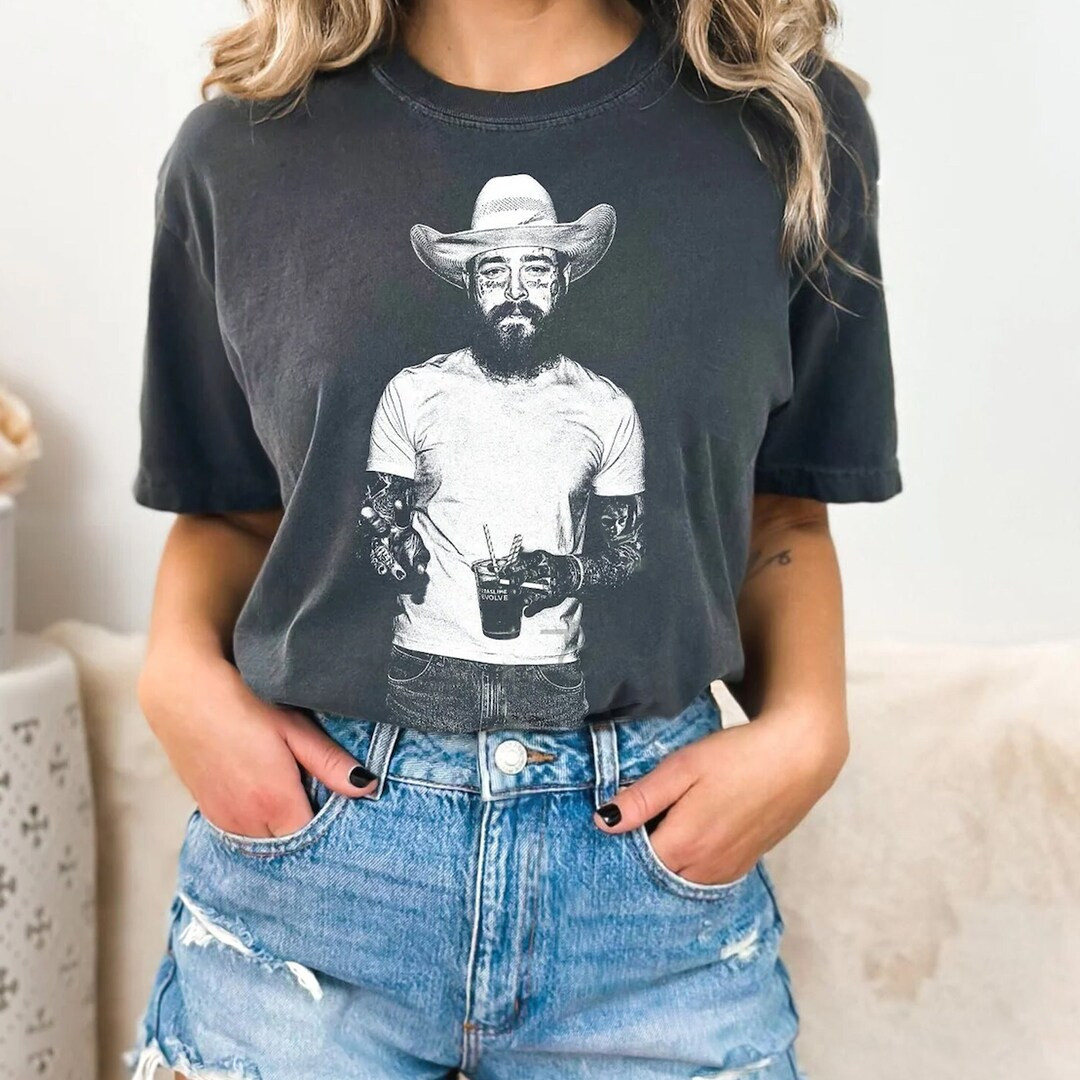 Post Malone Shirt, Cowboy Post Shirt, Country Shirt, Western Graphic Tee, Concert Shirt, Festival... | Etsy (US)