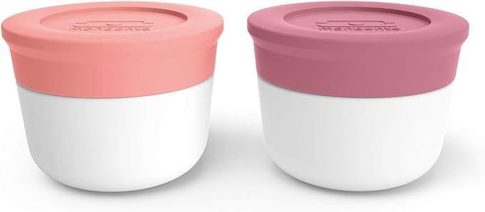 MONBENTO - Lunch Box Sauce Containers MB Temple S Flamingo & Blush - Tiny Leak-Proof Containers -... | Amazon (US)