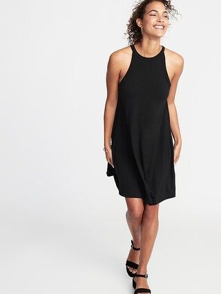 High-Neck Jersey Swing Dress for Women | Old Navy US