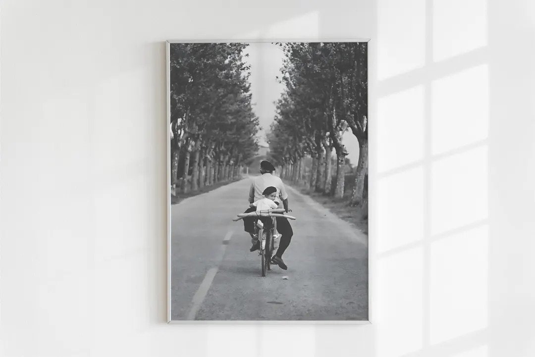 Vintage French Bicycle Art Print | Digital Download | Black and White Photography | 2:3 Ratio | R... | Etsy (US)