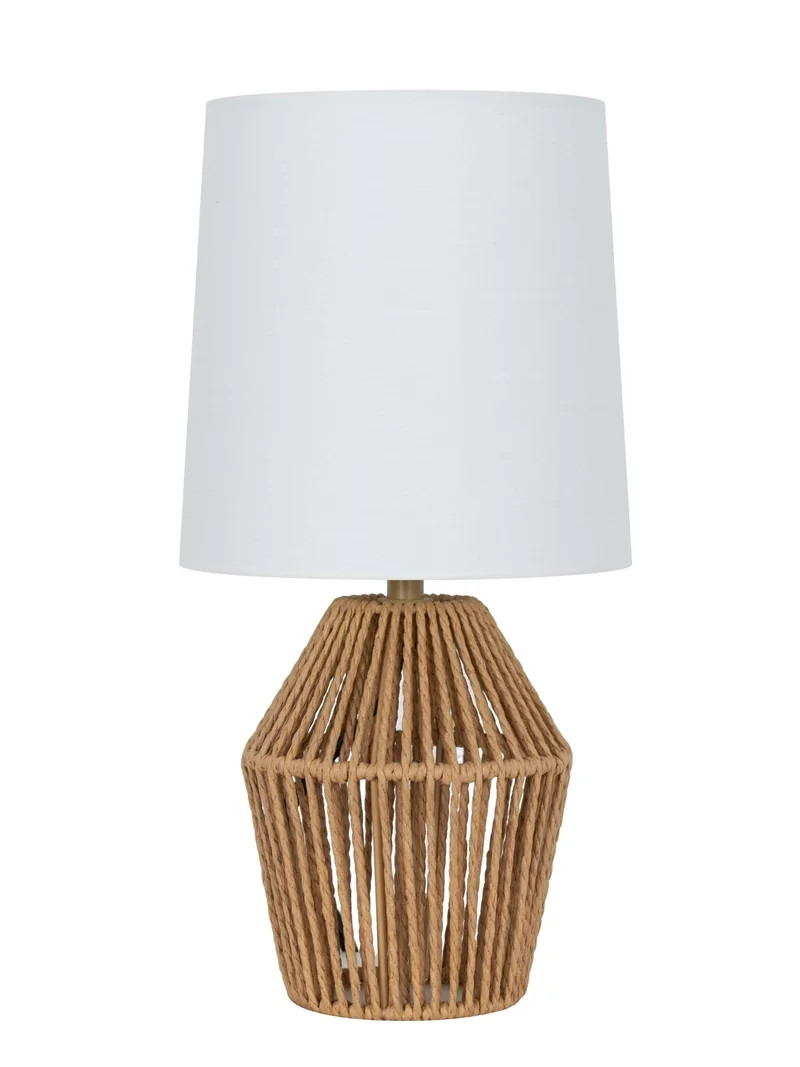 Mainstays 12.75" Rope Mini Lamp, Brown, 5.75 x 6.5 x 6.5" Lamp Shade | Walmart (US)