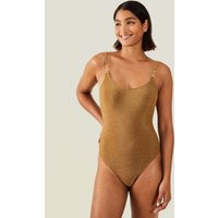 ACCESSORIZE Trim Detail Swimsuit Gold | Marks & Spencer (UK)