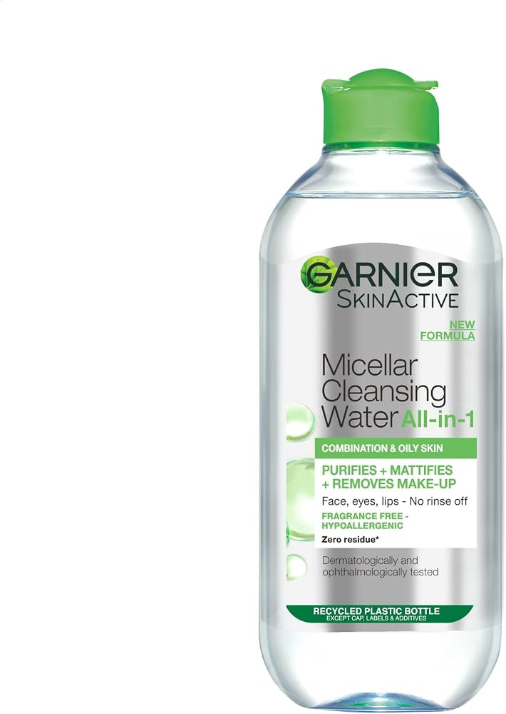 Garnier Micellar Cleansing Water For Combination Skin, Gentle Face Cleanser and Makeup Remover, F... | Amazon (UK)