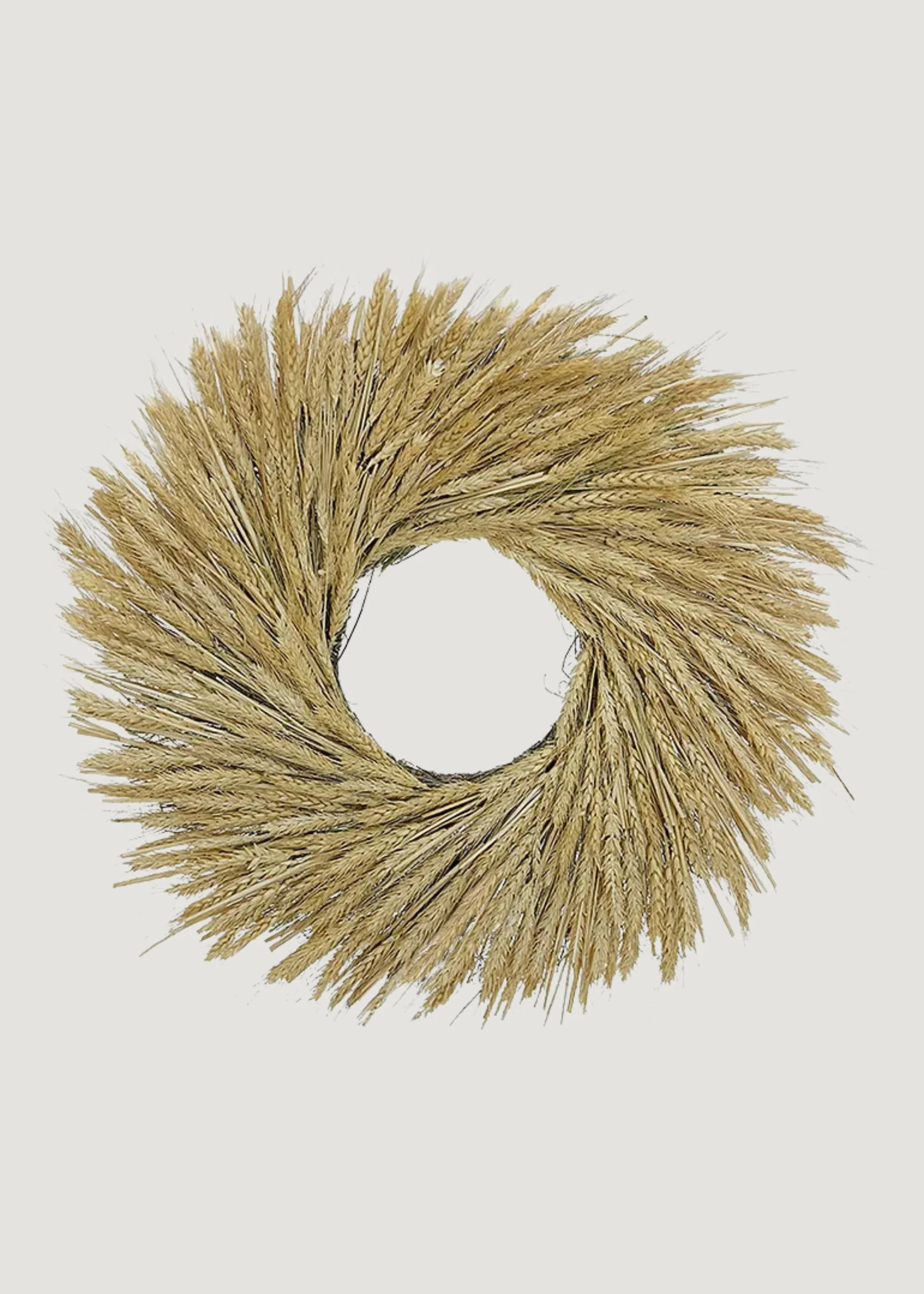 Natural Dried Wheat Wreath - 22 | Afloral