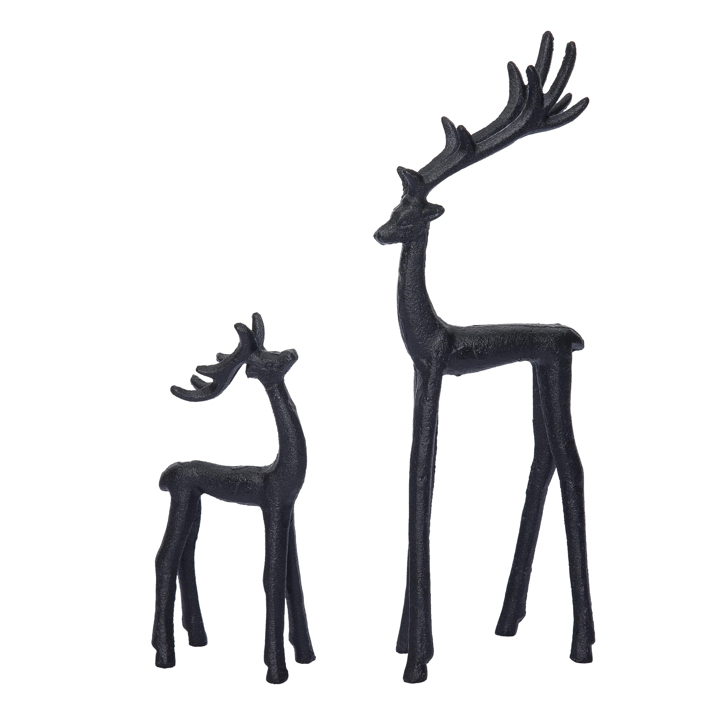 The Holiday Aisle® Metal 13.39 in. Black Christmas Reindeers Set of 2 & Reviews | Wayfair | Wayfair North America