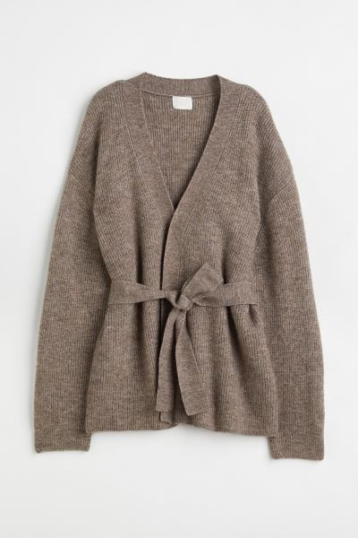Cardigan mit Bindegürtel | H&M (DE, AT, CH, NL, FI)