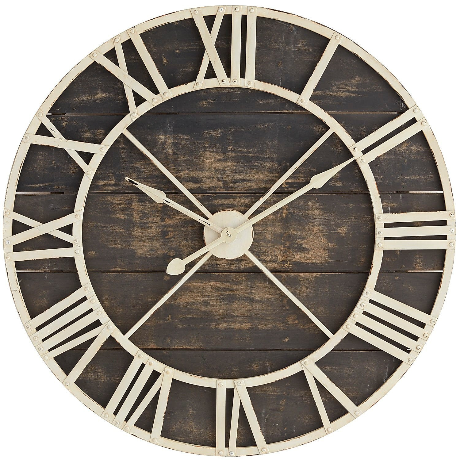 Oversize Black Rustic Wall Clock | Pier 1 Imports