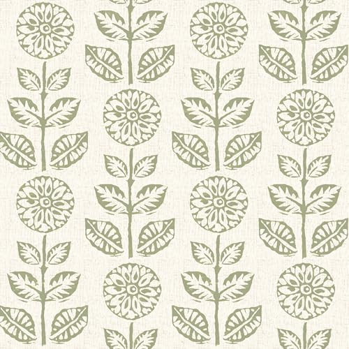 Wudnaye Beige Floral Peel and Stick Wallpaper Vintage Floral Contact Paper 17.7in×118in Flower S... | Amazon (US)