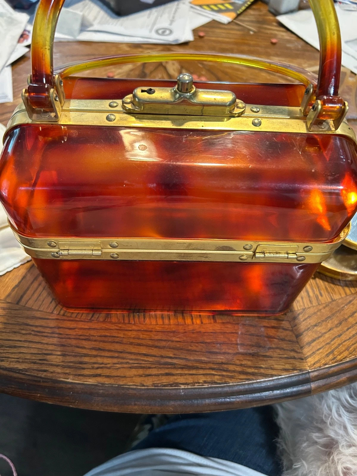 VTG 1970s Faux Tortoiseshell Lucite Box Purse Made In France | eBay | eBay US