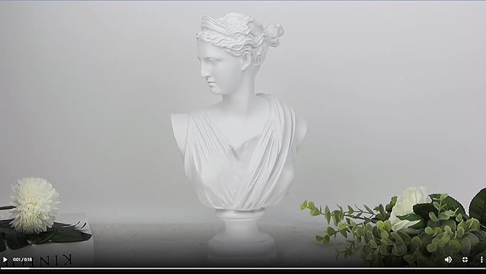 Beonueni 12 Inch Roman Goddess of Wisdom Bust Statue Gypsum Statue Replica Sculpture Figurine Hom... | Amazon (US)