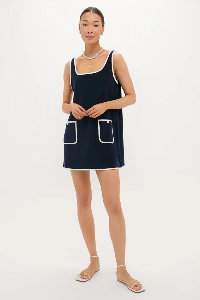 Navy Mini Terrycloth Button Tank Coverup | Tuckernuck (US)