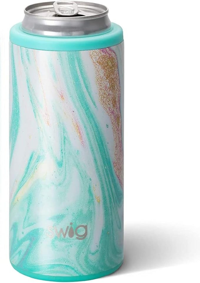 Swig Slim Can Cooler, Insulated Skinny Can Coozie, Stainless Steel Can Holder for Tall Skinny Can... | Amazon (US)