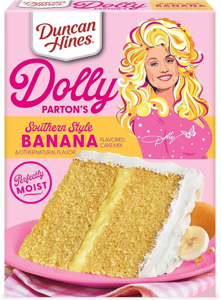 Duncan Hines Dolly Parton's Favorite Southern-Style Banana Flavored Cake Mix, 15.25 oz. | Amazon (US)