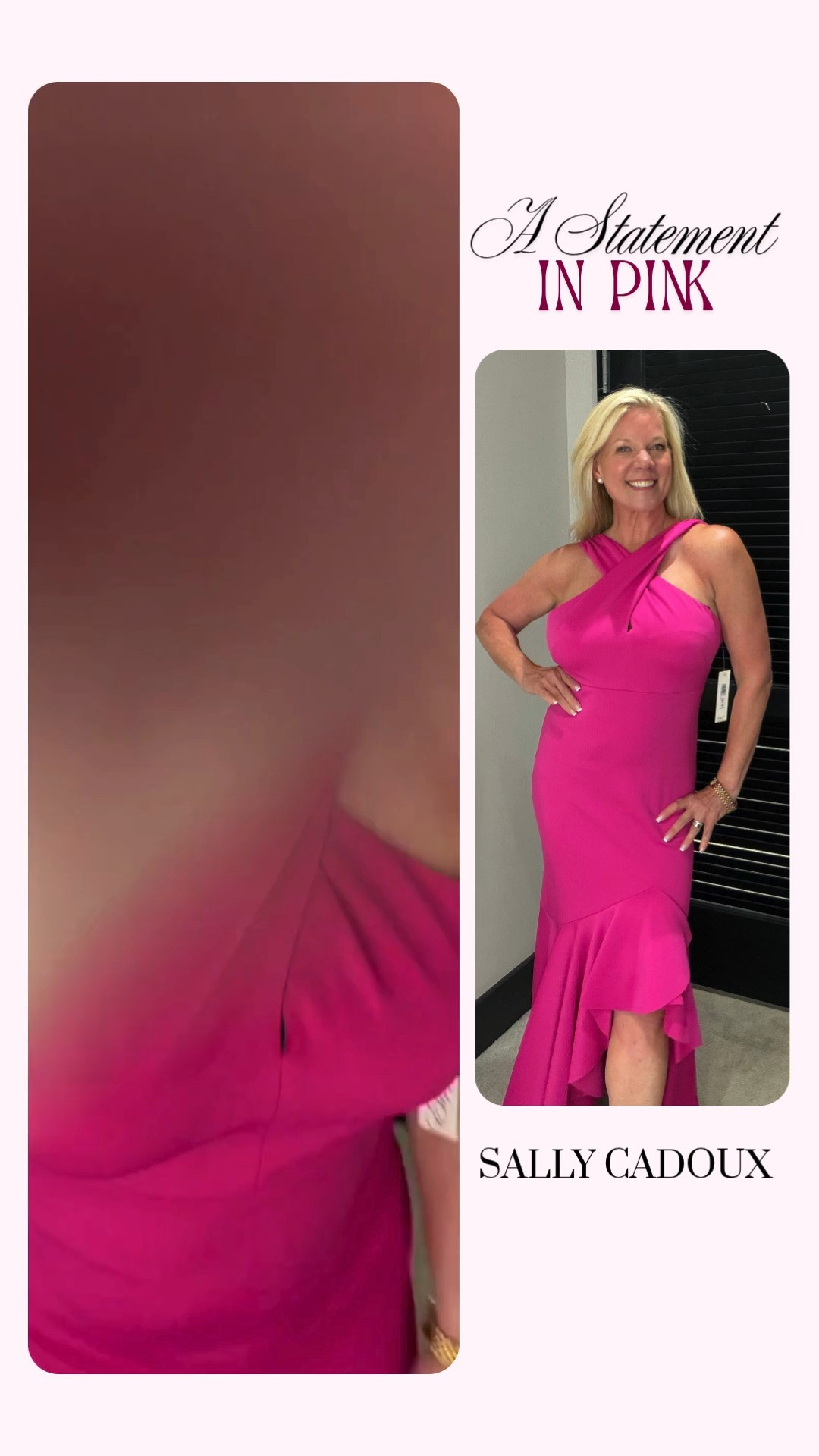 This dress does not do "blend in" 💗 Found this magenta stunner at Bloomingdale's — the crisscross halter and flounce hem make it feel so dynamic. Sometimes you just need a color that matches your energy. 

Shop it on my LTK!

#LTKstyle #LTKover50 #LTKover40 #LTKwedding #LTKparty #womenover50 #fashionover50 #bloomingdales #pinkdress #eveningwear #gowngoals #statementdress #ootd #currentlywearing #shopmycloset 

 #LTKootd #LTKOver40 #LTKWedding