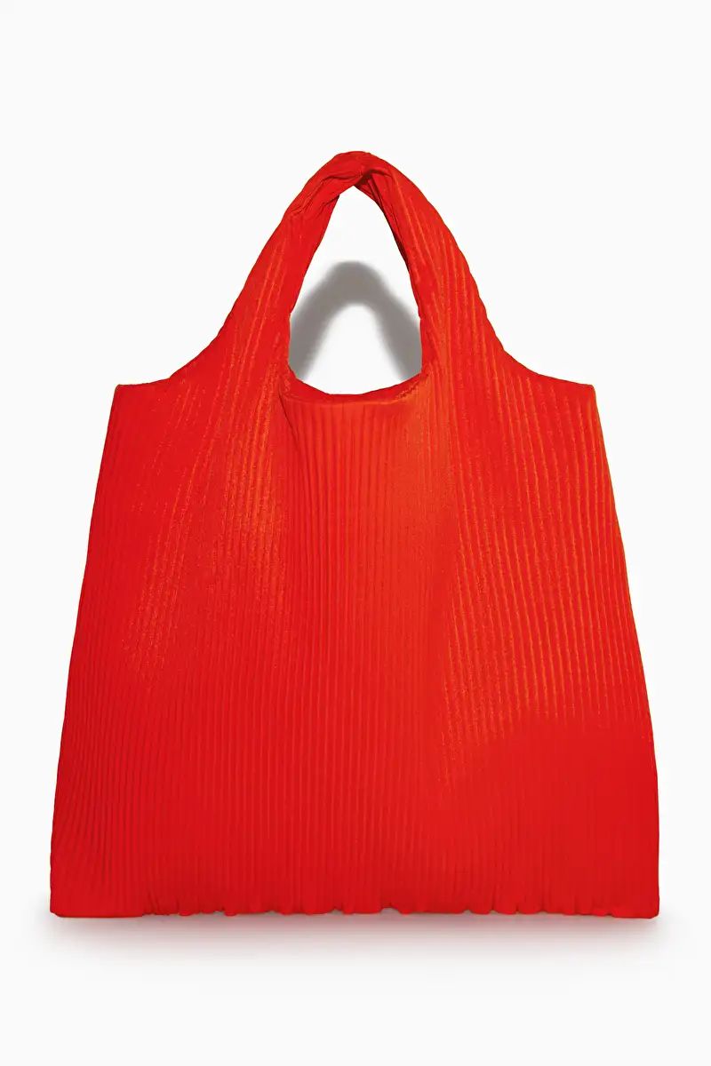 SMALL PLEATED TOTE BAG - BRIGHT RED - COS | COS (EU)