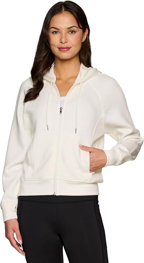RBX Active Women's Luxe Athleisure Sweatshirt with Pockets, Transitional Lightweight Cropped Zip ... | Amazon (US)