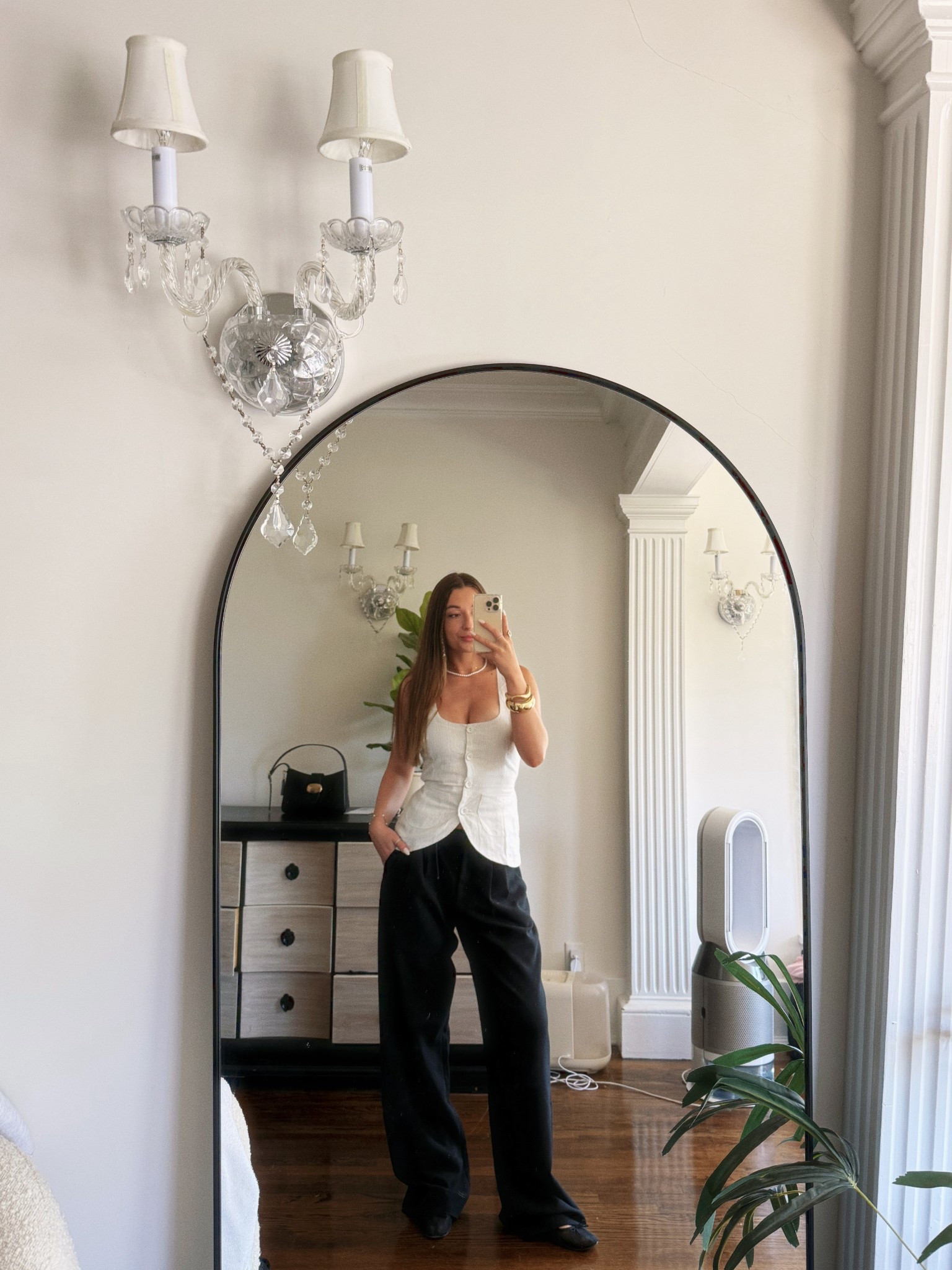 size us 4 top
size 27 long pants in curve love
true to size flats