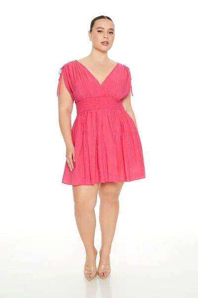 Plus Size Plunging A-Line Mini Dress | Forever 21
