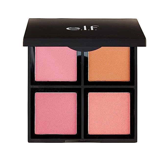 e.l.f. Cosmetics Powder Blush Palette, Four Blush Shades for Beautiful, Long-Lasting Pigment, Lig... | Amazon (US)