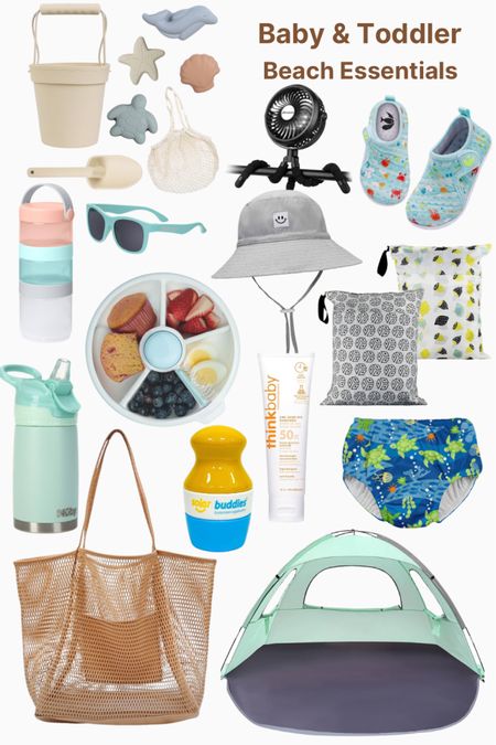 Baby & toddler must haves for the beach!

• Easy to clean, silicone sand toys
• A stroller fan to clip or stand & keep baby cool
• Water shoes 
• Sunglasses & a hat to protect your little ones
• The best snack containers for all your treats, & a water bottle that closes so it doesn’t get sandy
• Wet bags to take home any wet or sandy clothes
• My favorite baby sunscreen & an applicator to make it easier for you
• Reusable swim diapers 
• A cute & affordable beach tote
• A beach tent for some shade

Baby beach essentials, summer must haves, mom favorites, toddler must haves, baby must haves, vacation essentials, Amazon finds, Amazon must haves

#LTKKids #LTKBaby #LTKFamily