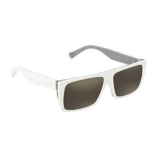 Marc Jacobs Marc096s Rectangular Sunglasses, White STRI, 57 mm | Amazon (US)