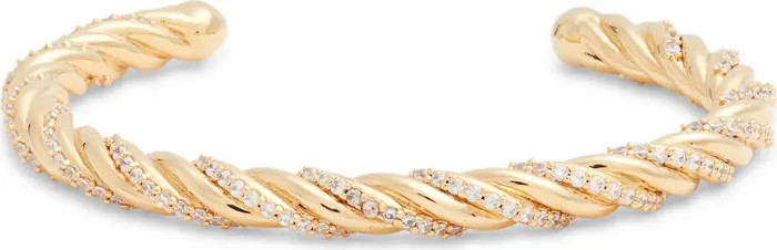 Twisted Cubic Zirconia Cuff Bracelet | Nordstrom