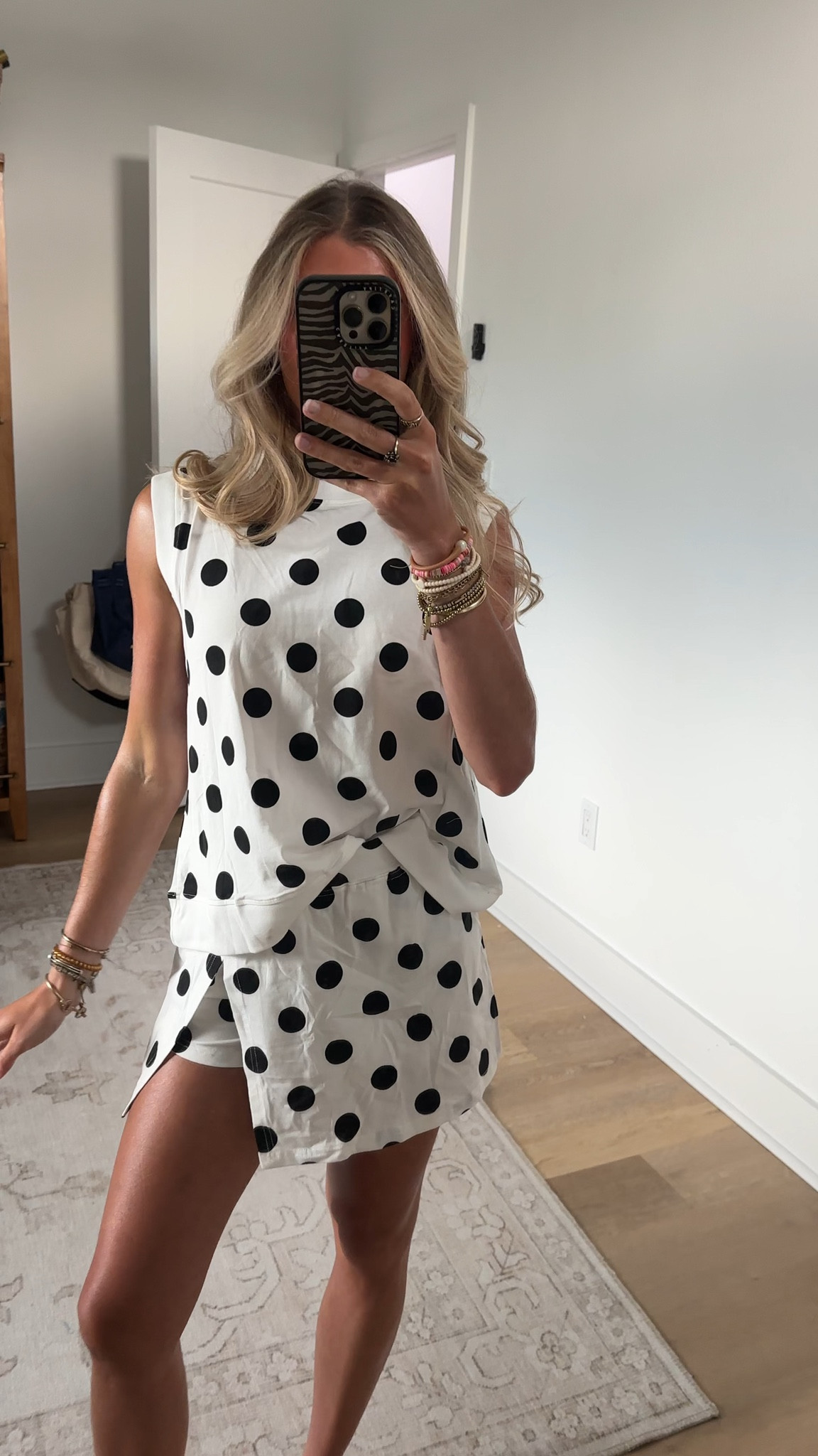 Amazon size small Womens 2 Piece Outfits Polka Dot Print Color Block Ribbed Tank Top Matching Mini Skort Summer Lounge Sets

#LTKootd #LTKSaleAlert #LTKSeasonal