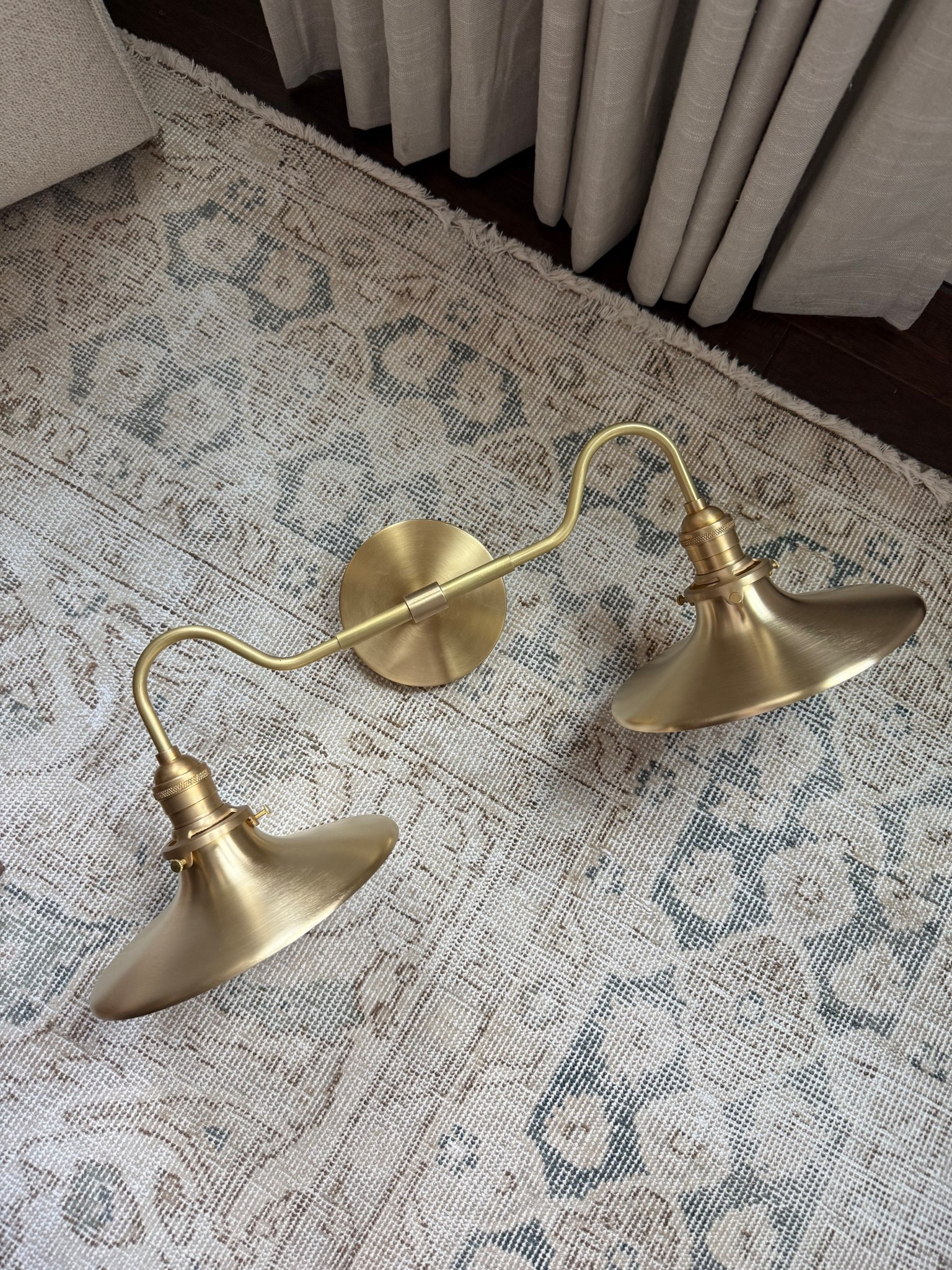 The new powder room vanity light!

The brushed brass is going to look amazing in there, and I love the updated vintage look



#LTKHome